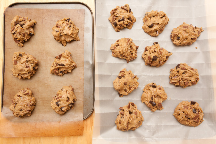 Trays of cookie mix ready for cooking